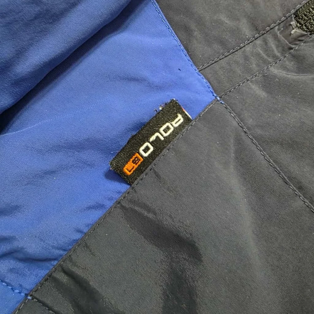 Vintage Polo Ralph Lauren Ski Jacket Mens Large Blue Insulated Coat Nylon Shell